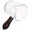 thumbnail image 4 of Double Spout Measuring Cup Wooden Handle Milk Cup Espresso Cup Glass Coffee Measure Cup, 4 of 7
