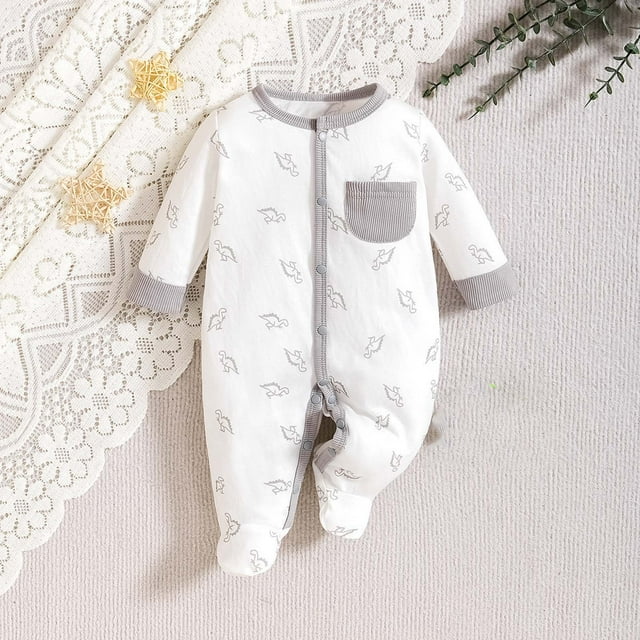 Amzcrzy Childrens Onesies Long-Sleeved Bodysuit Baby Romper Baby Girl Clothes Baby Girl Newborn Essentials Newborn Girl Clothes Baby Girl Onesies Infant Girl Clothes Baby Onesies