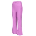 thumbnail image 6 of Kovlvoll Teen Girls Pants Bell Bottom Elastic High Waisted Solid Color Casual Child Girl Yoga Pant 6-16 Years, 6 of 6