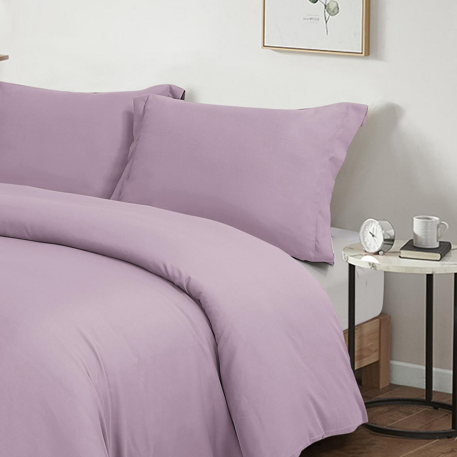 Ensemble de housse de couette unie ultradouce