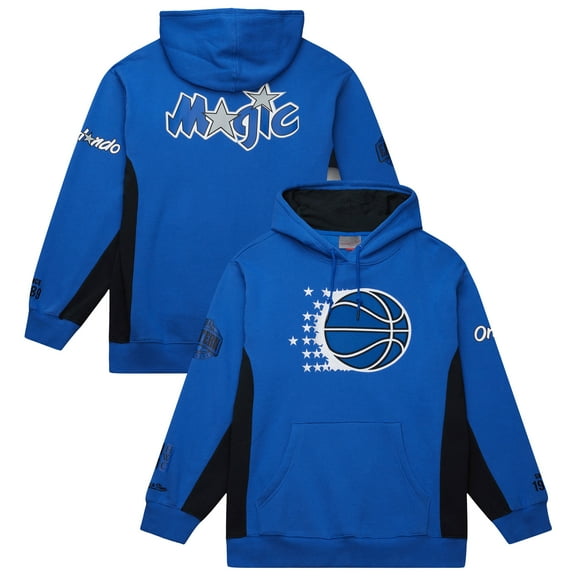 Men's Mitchell & Ness Blue Orlando Magic Hardwood Classics Team Origins Fleece Pullover Hoodie