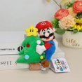 thumbnail image 3 of Llavero de peluche Kawaii Mario Luigi Green Yoshi Super Star, bonitos muñecos de peluche de anime con forma de plátano triple, flores de hielo y fuego, 3 of 5