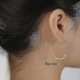 thumbnail image 2 of Pendientes de aro grandes y redondos yuxing oro de 18 quilates 925, 2 of 4
