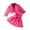 Hot Pink, variant on Lenpel Toddler Baby Girls' Clothes Newborn Infant Long Sleeve Lapel Jacket Strap Dress with Belt 2 Pcs Fall Outfits