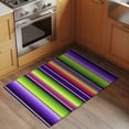 thumbnail image 2 of Abstract Front Door Rugs 2x3 ft Colorful Mexican Stripes Purple Green Farmhouse Small Rug for Entryway Non Slip Washable Bathroom Door Mat Absorbent Floor Mat for Indoor Entrance, 2 of 9