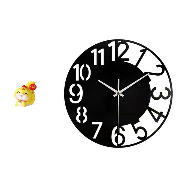 Estatua de serpiente de dibujos animados,Estatua de serpiente de dibujos animados,decoración Feng Shui para estante/escritorio,Reloj de pared grande,Reloj de pared acrílico silencioso y