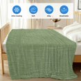 thumbnail image 4 of Vintage Forest Green Cooling Blanket,Lightweight Summer Throw Blanket with Double Sided Cold Effect,Farmhouse Retro Solid Color Linen Texture Picnic Blankets Bed Sheet for Hot Sleepers 30"x40", 4 of 8