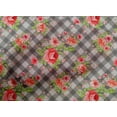 thumbnail image 4 of oneOone Cotton Poplin Fabric Leaves & Floral Check Print Fabric BTY 42 Inches Wide, 4 of 4