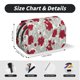 thumbnail image 5 of Disketp Leaves And Anemone Flowers In Red Grey Estuche de Lápices de Doble Capa con Tapa Abatible y Cremallera, Organizador Escolar para Adolescentes y Adultos, 5 of 7