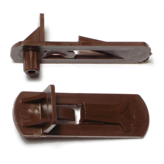 1/4" x 5/8" Brown Plastic Locking Shelf Supports (12 pcs.)