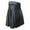 Black, variant on Idoravan Women's Basic Versatile Skirt Men's Scottish Holiday Skirt Men's Punk Leather Pleated Skirt