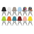 thumbnail image 4 of 2xhome Set of 4 Green Modern Industrial Molded Shell Assembled Chairs Chrome Wire Black Metal Eiffel Side Armless No Arms With Back DSW for Desk Work Office Dining Living Kitchen Bedroom Home, 4 of 6