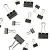 Officemate Binder Clips, Assorted Sizes, Black, 200 Count