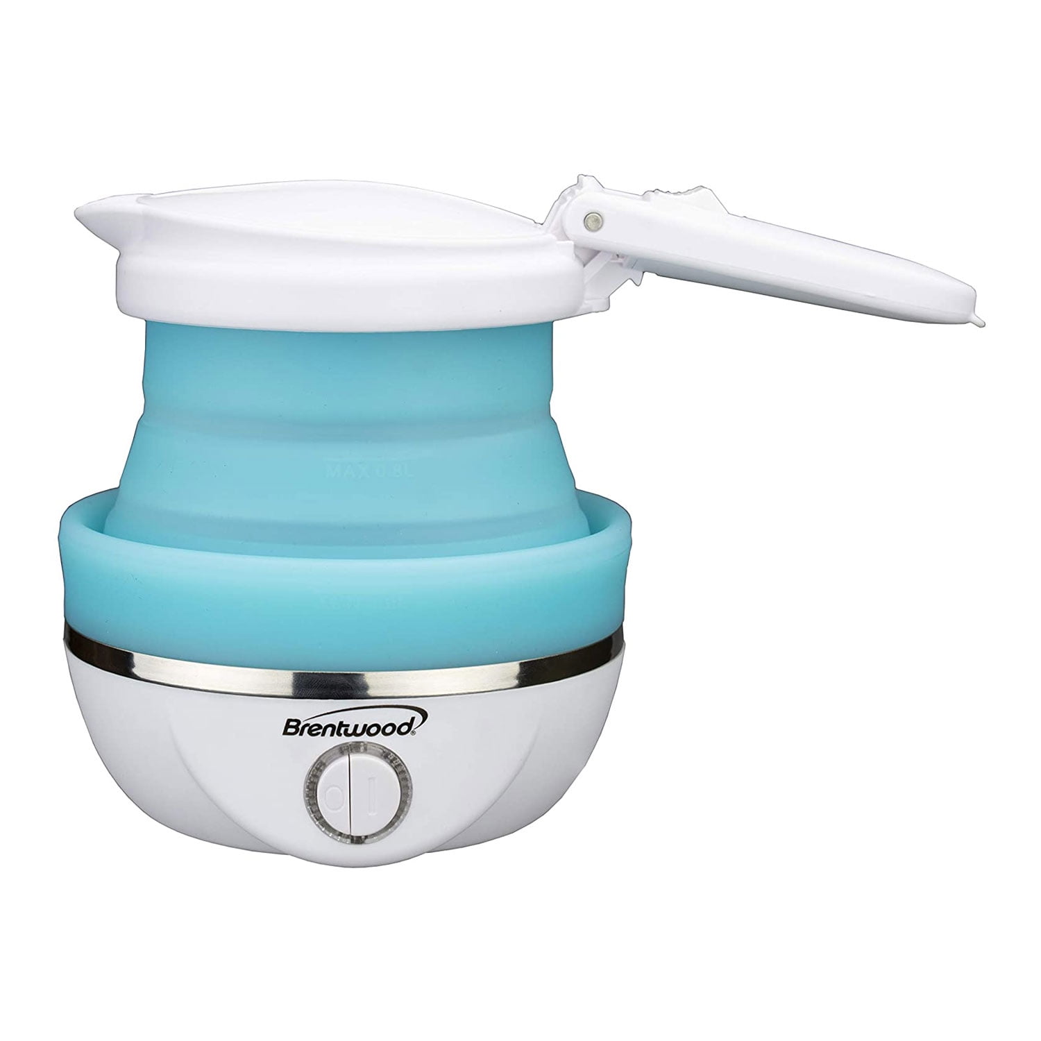 Brentwood KT-1508BL Dual Voltage 120/220v 0.8L Collapsible Travel Kettle - Blue