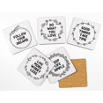 thumbnail image 2 of Inkdotpot Set of 6 Drink Coasters Easy Clean 4-inch SquareCoastersCork Base-Reusable- Quotes, 2 of 8