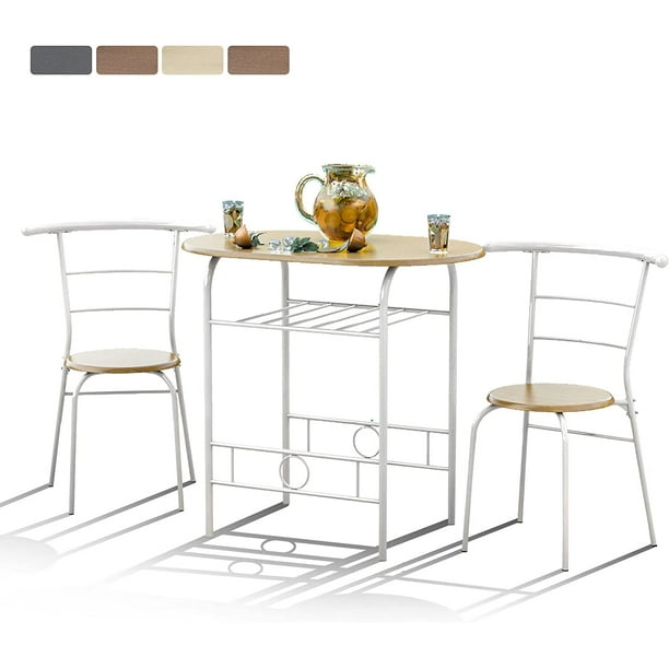 Bonzy Home 3 PCS Dining Table Set, Dining Room Table Set with 2 Chairs
