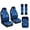 Blue Paw Galaxy, variant on Xixirimido 5-Piece Car Seat Cover Set Breathable PU Leather Front Seat Covers with Seat Belt & Console Covers Universal Fit for SUV, Sedan, Truck, White Horse Red Roses