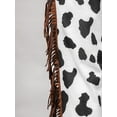 thumbnail image 7 of vastwit Girls Cow Print Pants Tassels Trousers Bottom Kids Hippie Yoga Sweatpants Dancewear Helloween White&Black 8, 7 of 7