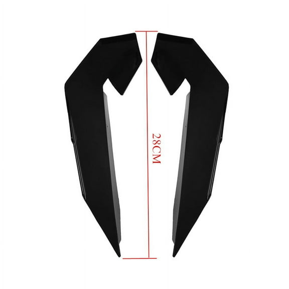 2X Glossy Black Front Bumper Canards Splitter Fins For Honda Civic TYPE R 16-21