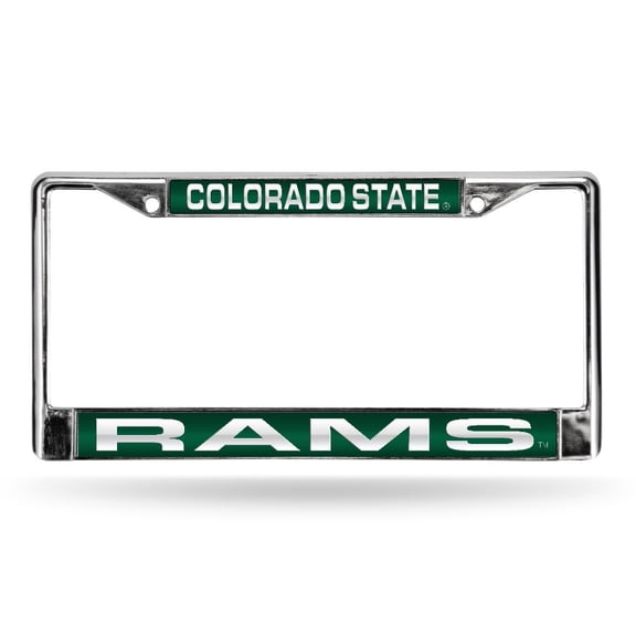 Colorado State CSU NCAA Rams Chrome Metal License Plate Frame Holder