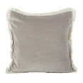 thumbnail image 3 of Saro Lifestyle 5009.N20S 20 in. Square Cotton Fringe Trimmed Down Filled Throw Pillow, Natural, 3 of 4