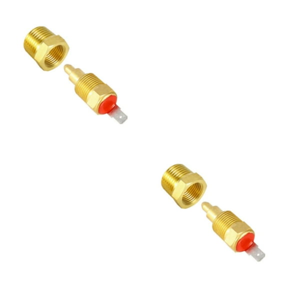 Transemion 3/8 NPT Engine Radiator Temperature Thermo Sensor Temperature Switch Switch Thermostat Temperature Switch Durable 2Set