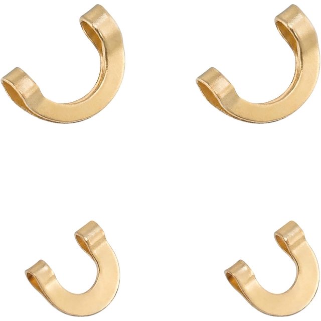 100 Pack Folded Spinner Clevises for Fishing Inline Spinner Lure Making Accessories Freshwater Spinnerbait Blade Alabama Walleye Rig Brass 0.24*0.16"-100pk
