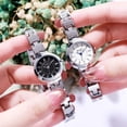 thumbnail image 2 of Women Wrist Quartz Watch Round Small Dial Easy Read Classic Vintage Adjustable Stainless Steel Strap GoldBlack, 2 of 4