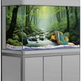 thumbnail image 5 of 30X18IN Tropical Forest Terrarium Background, Natural Green Forest Tree Reptile Habitat Background, Misty RaINforest Aquarium Background, with 8 EVA Double-Sided Tape, 5 of 5