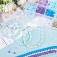 thumbnail image 5 of DIY Heishi Surfer Bracelet Making Kit Including Glass Pearl & Polymer Clay Disc Beads Alloy Clasps Iron Chain Extender Elastic Thread Mixed Color 1458Pcs/set, 5 of 6