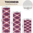 thumbnail image 4 of Red and Blue Star Argyle Pattern Kitchen Rugs Sets Of 3,Kitchen Runner Rugs Non Skid Washable,Decorative Kitchen Floor Mats for Kitchen,Sink,Laundry,17"x30"+ 17"x47" + 17"x59", 4 of 6