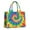 Rainbow Tie Dye-1, variant on Large Capacity Tote Bag,Rainbow Tie Dye Mandala Pattern Handbag Fashion Luxury Tote Bag,15.7"x13"x 5.1" Inches,Laptop Compatible