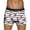 White, variant on Men's Underwear Mid-Waist Printed Briefs for Everyday Comfort and Valentine- Rose Motif L