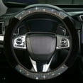 thumbnail image 2 of Bling Fluffy Steering Wheel Cover for Women, Rhinestone Diamond Sparkling Fur Steering Wheel Protector Elastic Steering Wheel Covers Winter Warm Universal Fit 14-15 Inches, 2 of 6