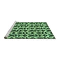 thumbnail image 2 of Ahgly Company Machine Washable Indoor Rectangle Abstract Turquoise Blue Modern Area Rugs, 2' x 5', 2 of 4