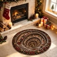 thumbnail image 4 of Christmas 3D Rug Round Optical Illusion Non-Slip,Non-Slip & Wear-Resistant, Machine Washable, Indoor Entryway Use, Festive Holiday Decor, 4 of 5