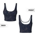 thumbnail image 6 of Uemuo Copper-Gold Gloss Outline Navy Dark Blue Pattern Women's Sports Bra - High Impact Support, Breathable, and Comfortable Athletic Bra for Running, Yoga, and Workouts, 6 of 9