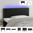 thumbnail image 3 of vidaXL LED Headboard Black 78.7"x2"x46.5"/50.4" Faux Leather, 3 of 55
