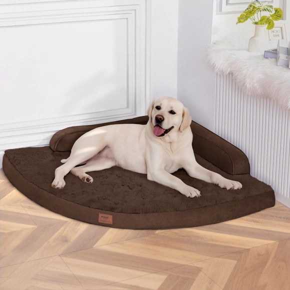 Cama Ortopédica para Perros MEKIY XXL Marrón Impermeable Antideslizante