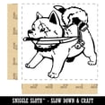 thumbnail image 2 of Samurai Dog Shiba Inu with Knife Square Rubber Stamp Stamping Scrapbooking Crafting - Small 1.25in, 2 of 7
