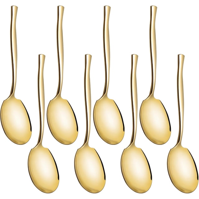 Cucharas para servir de acero inoxidable, 8 piezas