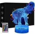 thumbnail image 1 of Elephant 3D Illusion Lamp, 3D Night Light for Kids, Elephant Gift, Birthday Gift, Elephant Toys, Gift for Boys Age 8 7 6 Years Old Girl Gift, 1 of 4