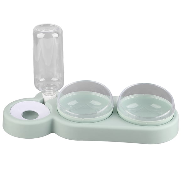 Triple Pet Plathes, Juego de Tazón de Alimentos de Agua de Mascotas Tilt Diseño Inodoro Bottera Con Botella de Agua Para Perros Gatos para Interiores