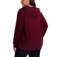 thumbnail image 6 of Cueply Women's Plus Size Hoodie Pullover Sweatshirt Long Sleeve Casual Hooded Sweatshirt with Kangaroo Pocket Fall Winter Tops, 6 of 8