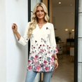 thumbnail image 5 of 3/4 Length Sleeve Womens Tops V Neck T Shirts Summer Clothes Basic Blouses Dressy Casual 2026 Spring Outfits, 5 of 7