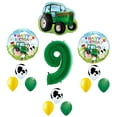 thumbnail image 1 of Farm Tractor 13 Piece #9 9th Green Happy Birthday Balloon Bouquet Party Decoration, 1 of 1