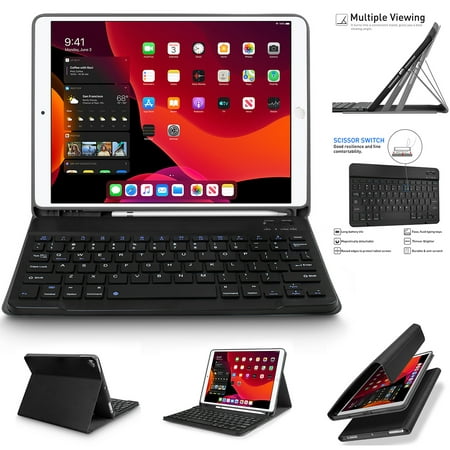 Smart Keyboard Case Wireless Keyboard Leather Stand Cover for iPad 10.2