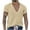 Beige, variant on Men's Muscle Slim Henley Shirts Crewneck Longline T-Shirt Gym Workout Athletic Shirt Tees with Button