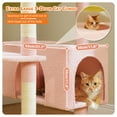thumbnail image 6 of PEQULTI 81"Extra Large Cat Tree for Indoor Cat Tall Cat Tower with 7 scracthing posts Pink, 6 of 7