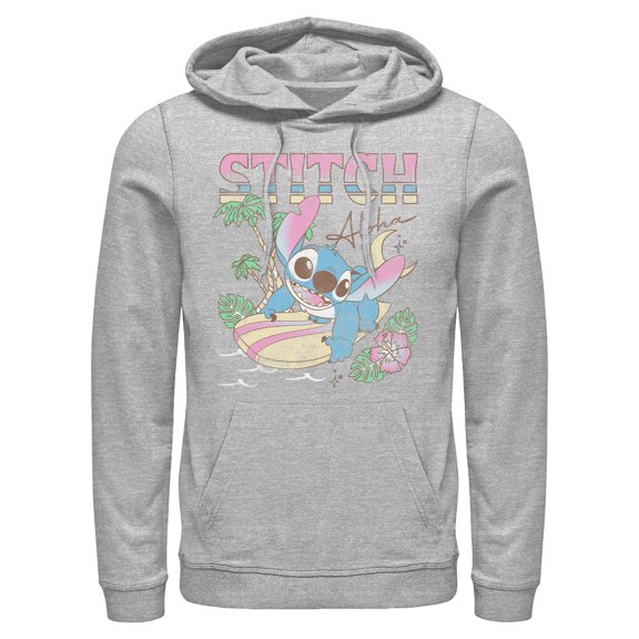 Mens Lilo & Stitch Surfing Stitch Lightweight Hoodie